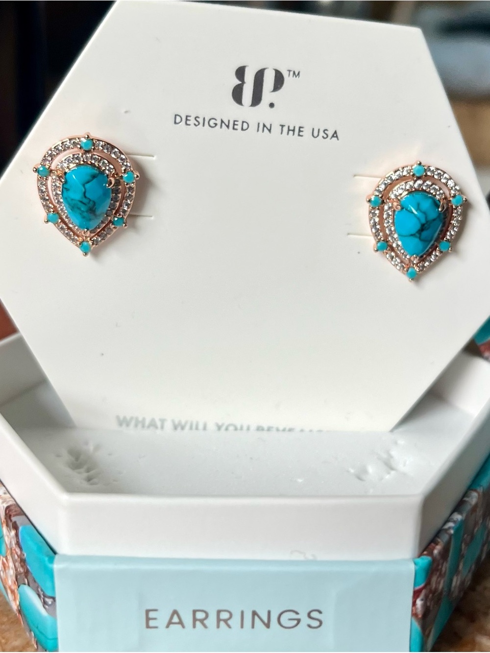 BP December ER62421 Yes, Cue The Compliments Turquoises Magnesite RG Earrings